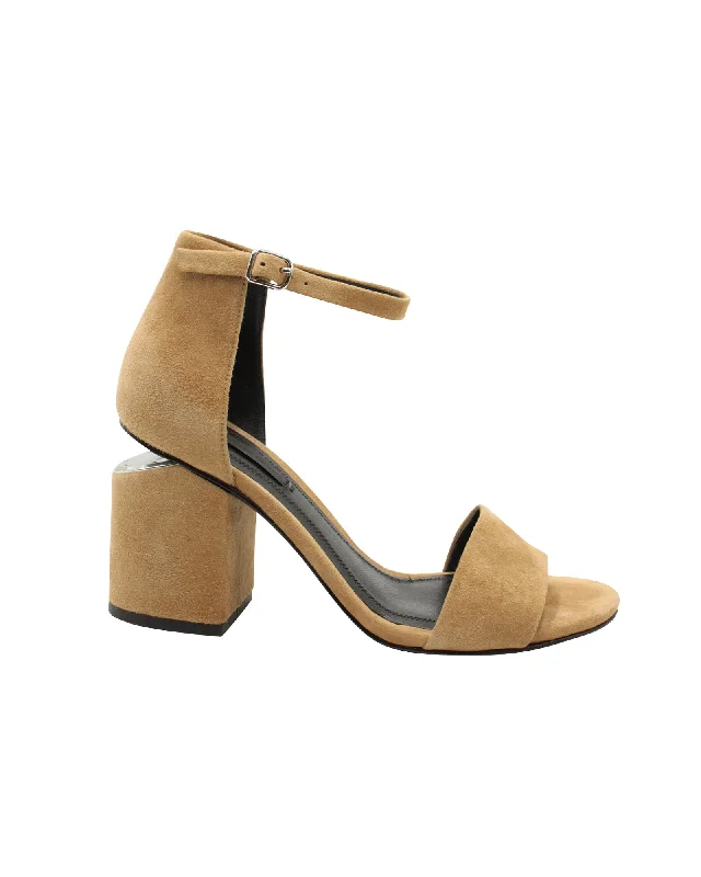 Streetwear-Inspired Footwear Alexander Wang Abby Sandals in Tan Suede