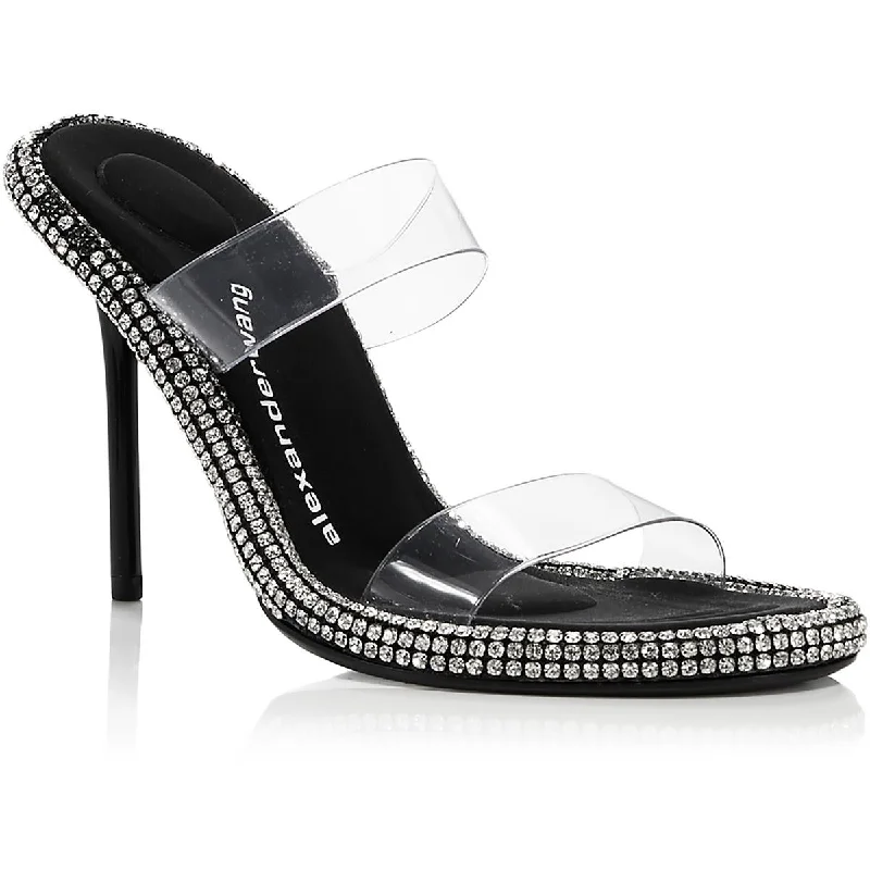 Avant-Garde Style Promotions Alexander Wang Womens Nova Rhinestone Slip On Heels