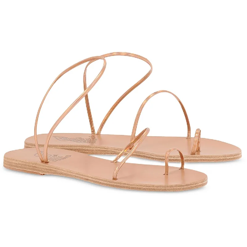 All-Day Comfort Shoes Ancient Greek Sandals Womens Chora Iridescent Rame Leather Slide Sandals