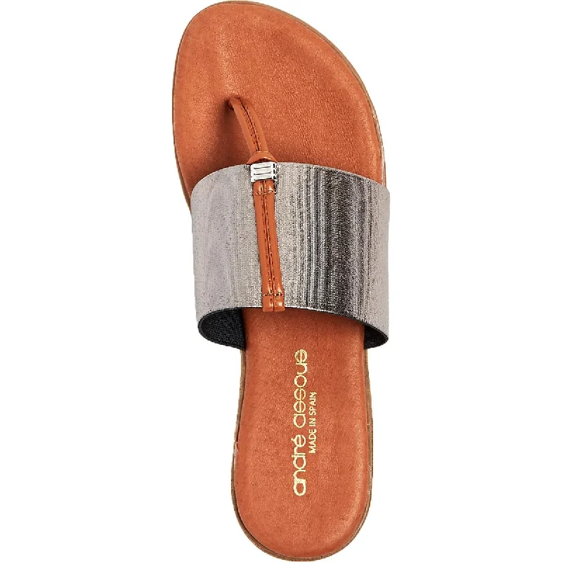 Casual Chic Footwear Offers André Assous Womens Nice Slide Wedge Thong Sandals