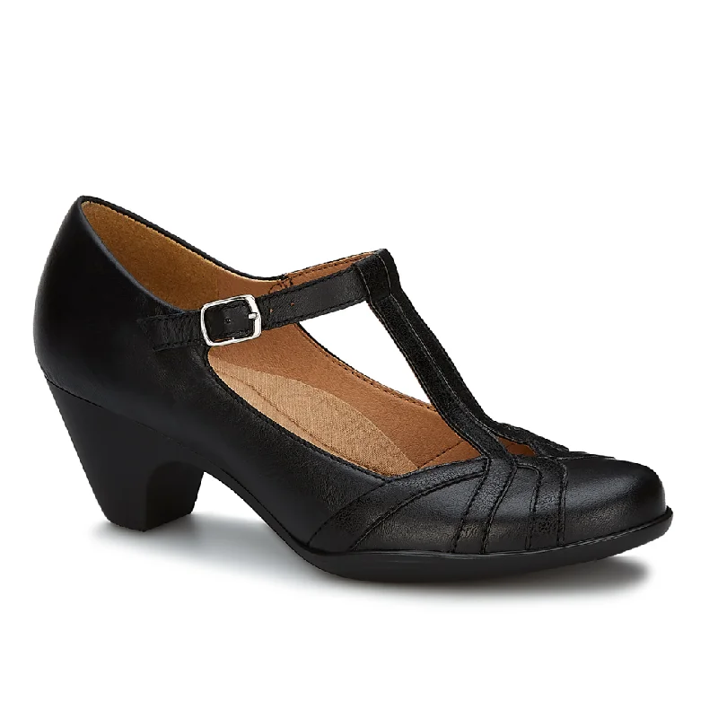 Final Sale Andrea Leather Pumps Buckle Closure