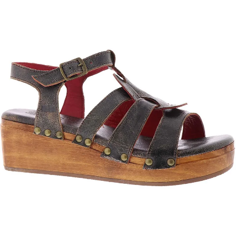 Flash Discount Bed Stu Womens Leather Wedge Heel Wedge Sandals