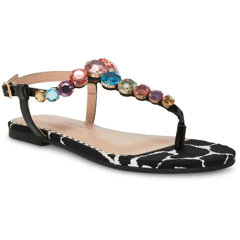 Minimalist Fashion Sale Betsey Johnson Womens Jamari Jeweled Thong Sandals