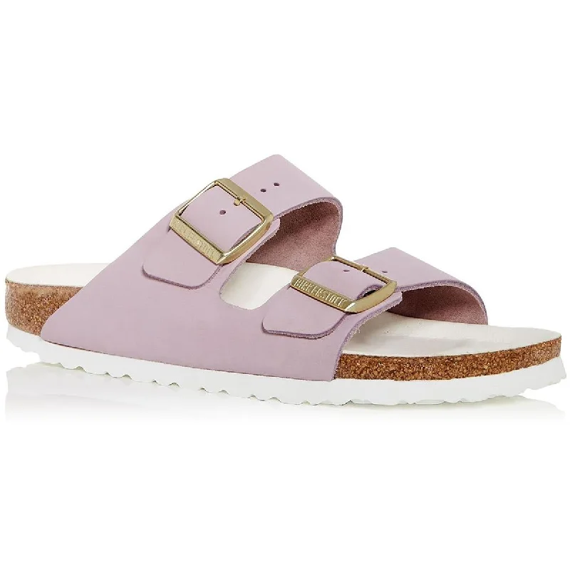 Comfortable Office Shoes Birkenstock Womens Arizona BS Leather Slip On Slide Sandals