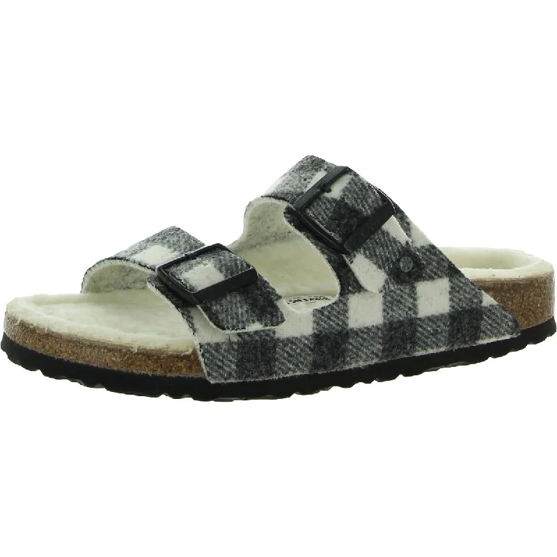 Comfortable Business Shoes Birkenstock Womens Arizona Rivet Wool Casual Slide Sandals