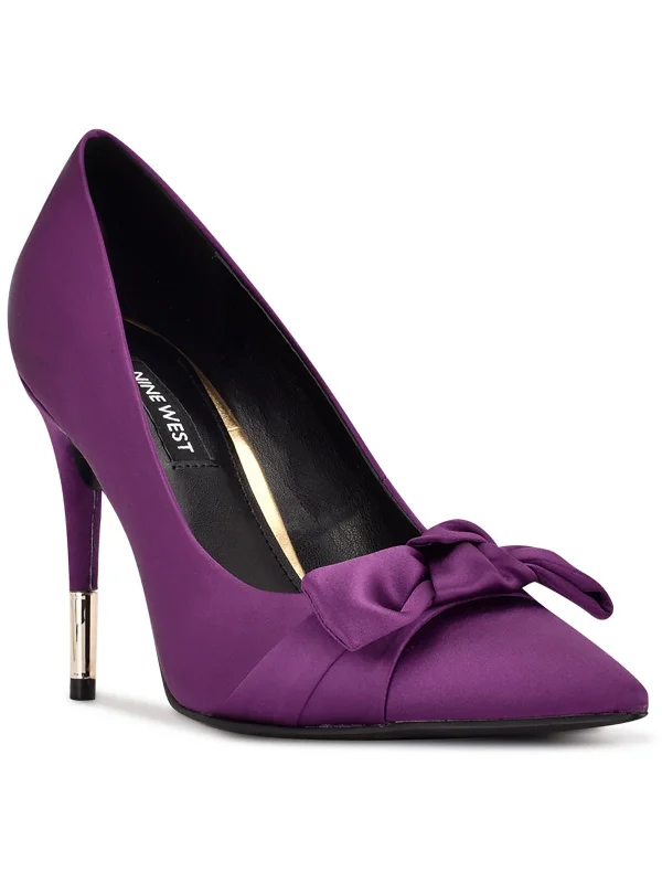 Ultra-Soft Flats Deal Bowy Womens Satin Bow Pumps