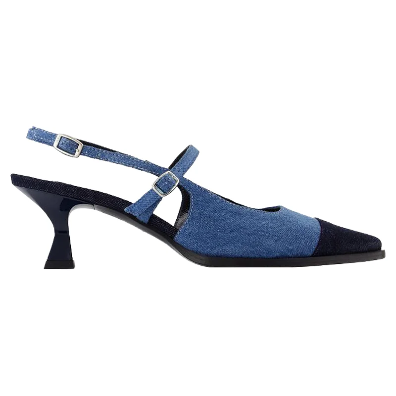 Comfortable Shoes Cecile Pumps - Carel - Cotton - Blue