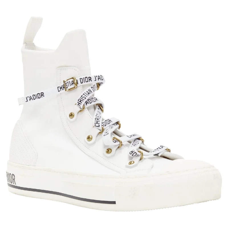 Chic Style, Always In Vogue Christian Dior Walk'N'Dior sock knit logo lace high top sneakers