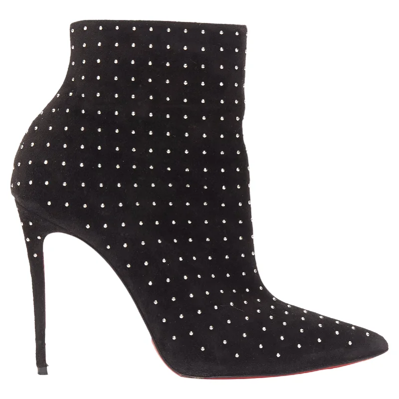 Break Fashion Norms Christian Louboutin So Kate Booty suede micro stud embellished pointy