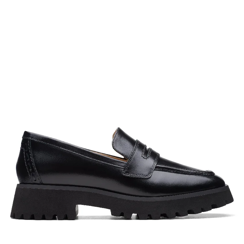 Comfortable Breathable Running Shoes Clarks Stayso Edge in Black Leather