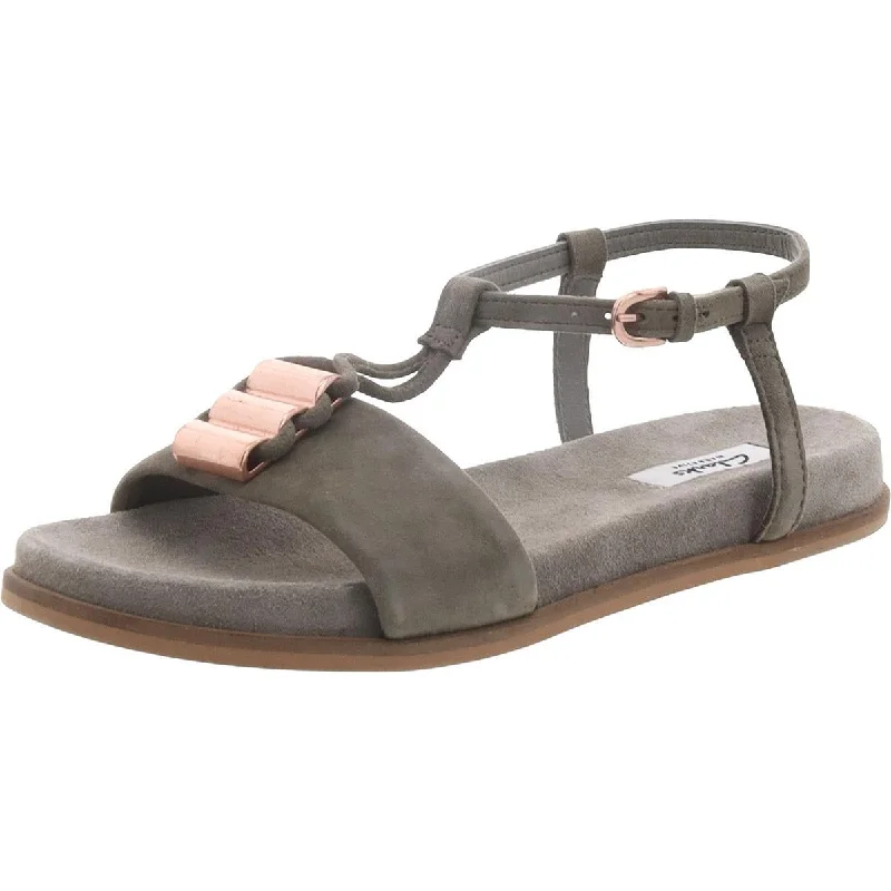 Top Deals Clarks Womens Agean Cool Adjustable Flat Ankle Strap