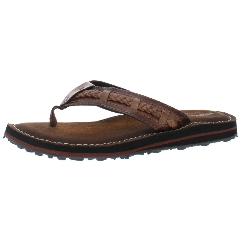 Ultra-Light Footwear Sale Clarks Womens Fenner Nerice Faux Leather Thong Flip-Flops