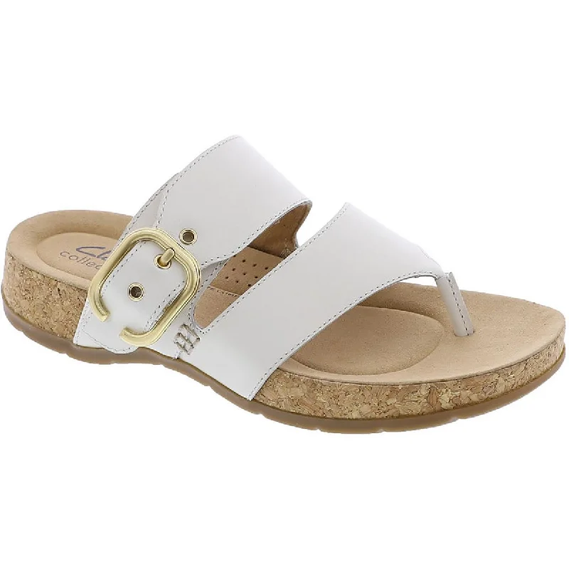 Trendy Styles Clarks Womens Reileigh Park Cork Slip-On Thong Sandals