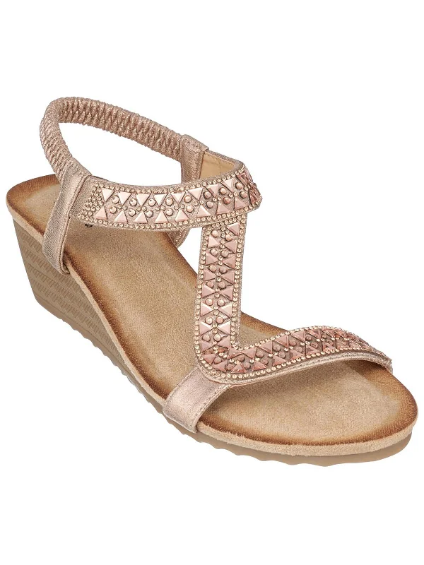 Fashionista Sale Dua Womens Embellished Almond Toe Wedge Sandals