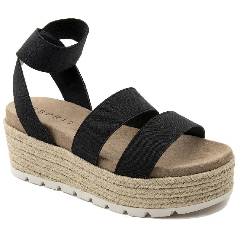 Comfortable Flats Esprit Womens Allison Ankle Strap Espadrille Flatform Sandals