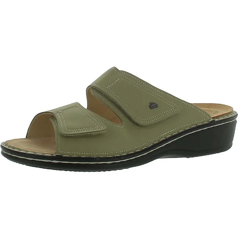 Comfortable Shoes Promotion Finn Comfort Womens Jamaika Leather Wedge Slide Sandals