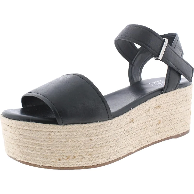 Bold Fashion Footwear Franco Sarto Womens Ben Leather Open Toe Espadrilles