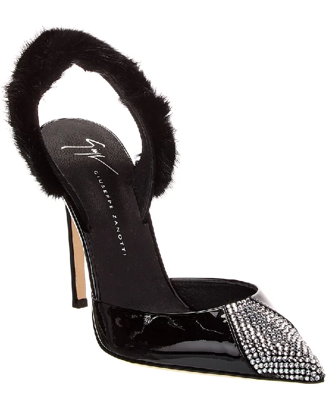 Cozy Comfort Style Sale Giuseppe Zanotti Braquel 105 Patent Slingback Pump