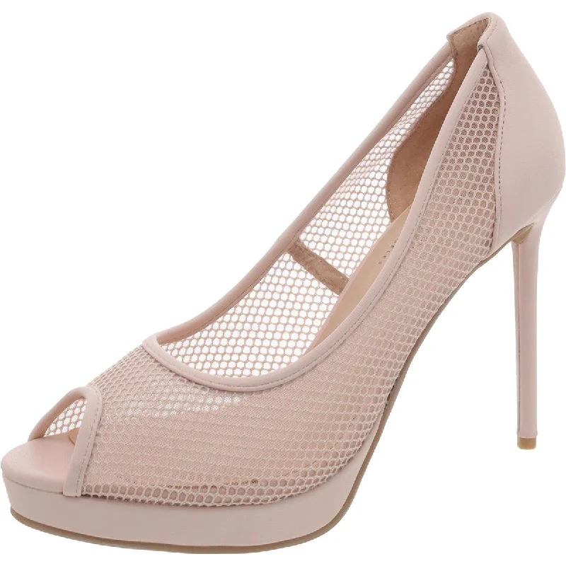 Must-Have Shoe Styles Hallsy Womens Mesh Peep-Toe Pumps