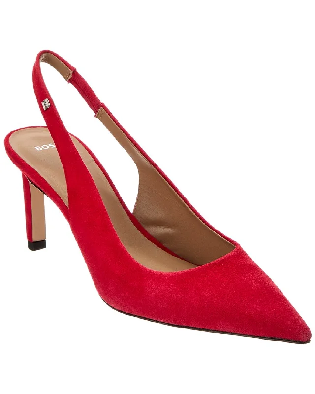 Elevated Casual Discounts Hugo Boss Janet Suede Slingback Pump