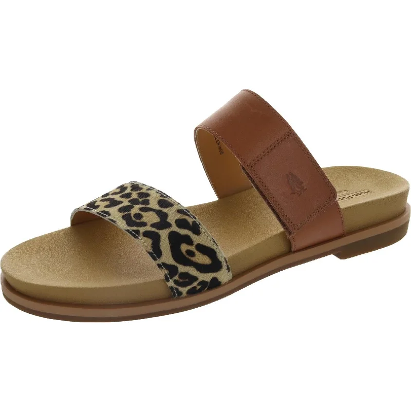 Exclusive Designer Style Deals Hush Puppies Womens Lilly 2 Leather Flat Slide Sandals