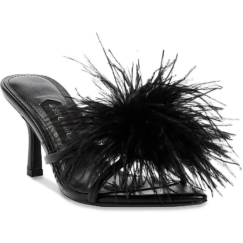 Evening Elegance Jessica Rich Womens MALINA Pointed toe Feather Heels