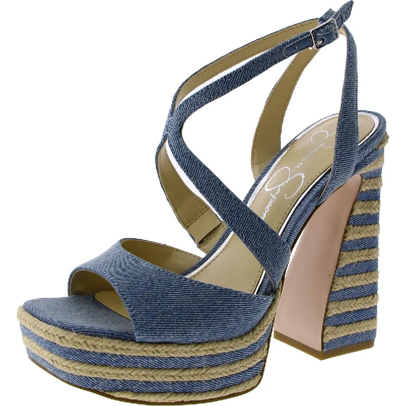 Low Price Special Jessica Simpson Womens DOSIA 2 Denim Espadrille Platform Sandals