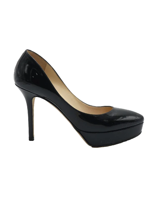 Comfortable Formal Shoes Jimmy Choo Platform Pumps in Black Patent Leather