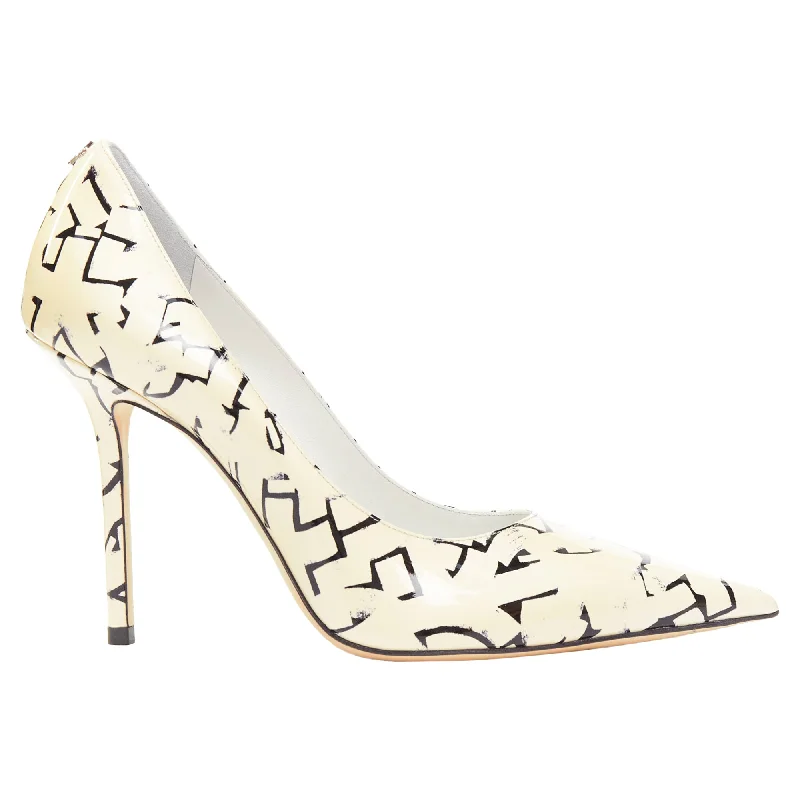 Flash Discount Jimmy Choo Poggy graphics pearl leather pumps