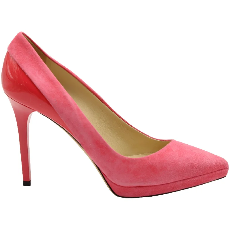 Comfortable Casual Shoes Jimmy Choo Point-Toe Pumps in Pink Suede