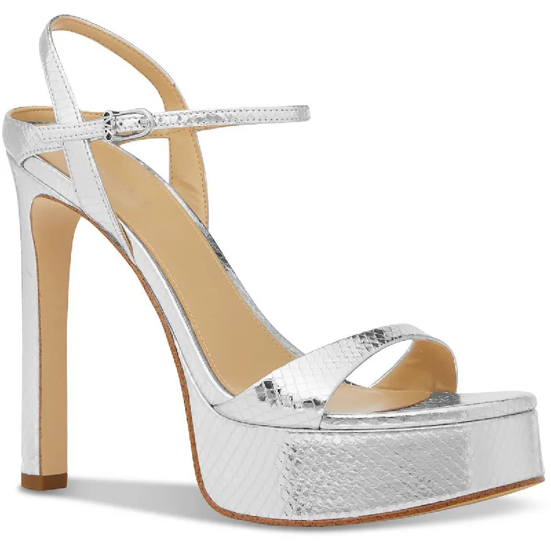 Fashionable Arch Support Shoes Promotion MICHAEL Michael Kors Womens Amara Leather Metallic Platform Sandals