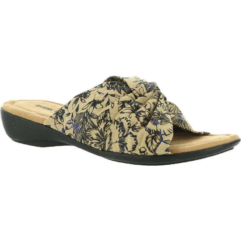 Chic And Edgy Minnetonka Womens Sarong Canvas Floral Slide Sandals