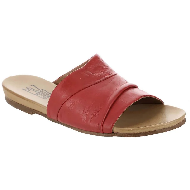 Seasonal Footwear Sale Miz Mooz Womens Aria Leather Slip On Slide Sandals