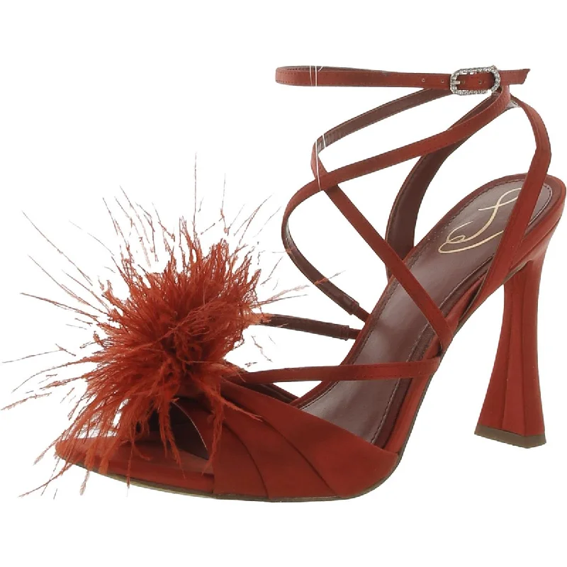 Premium Style Offers Sam Edelman Womens Layton Feathers Ankle Strap Heels