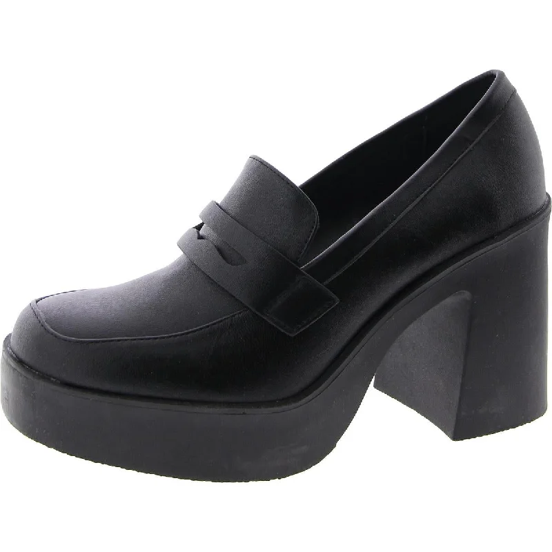 New Season Fashion Preview Sale Sedina Womens Faux Leather Slip On Loafer Heels