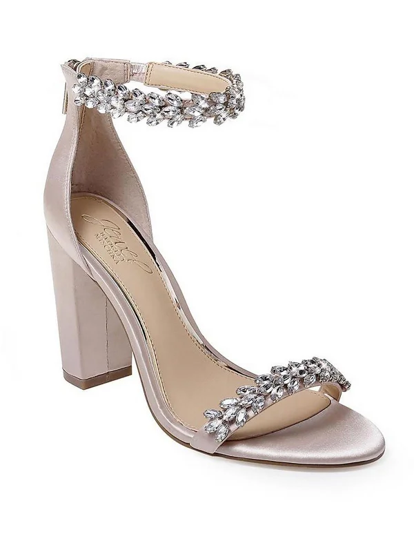 Refined Fashion Sale SIERRA Womens Satin Open Toe Ankle Strap