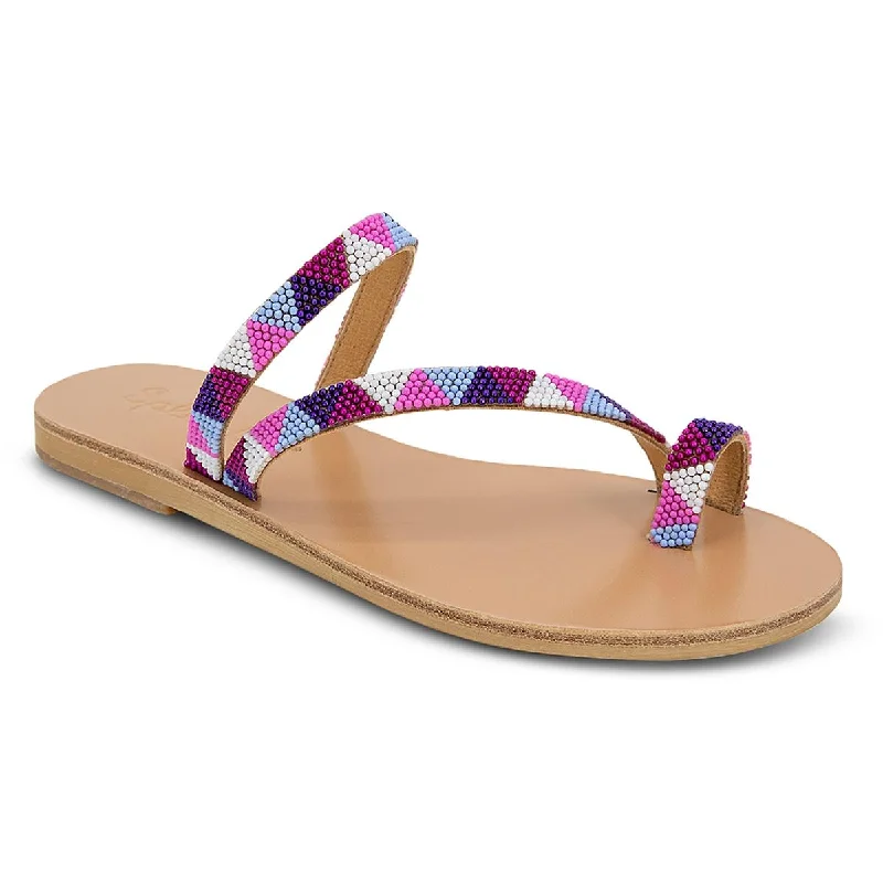 Contemporary Fashion Sale Splendid Womens Capri Faux Leather Toe Strap Slide Sandals