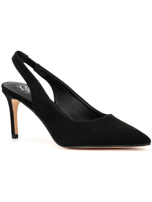 Travel-Friendly Footwear Promotion Steph Womens Faux Suede Pumps