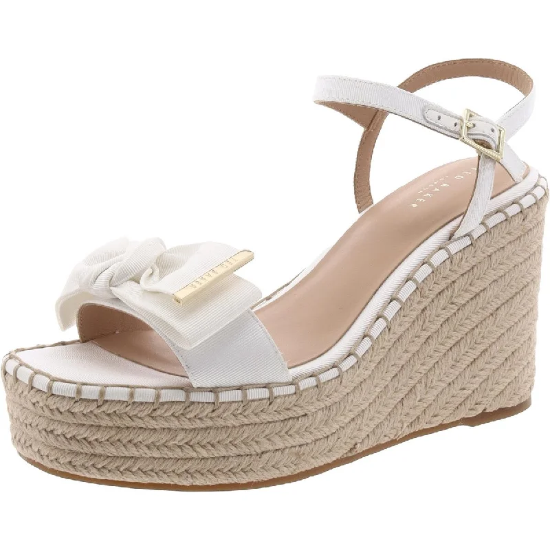 Limited-Time Shoe Deals Ted Baker Womens Gia Ankle Strap Square Toe Wedge Sandals