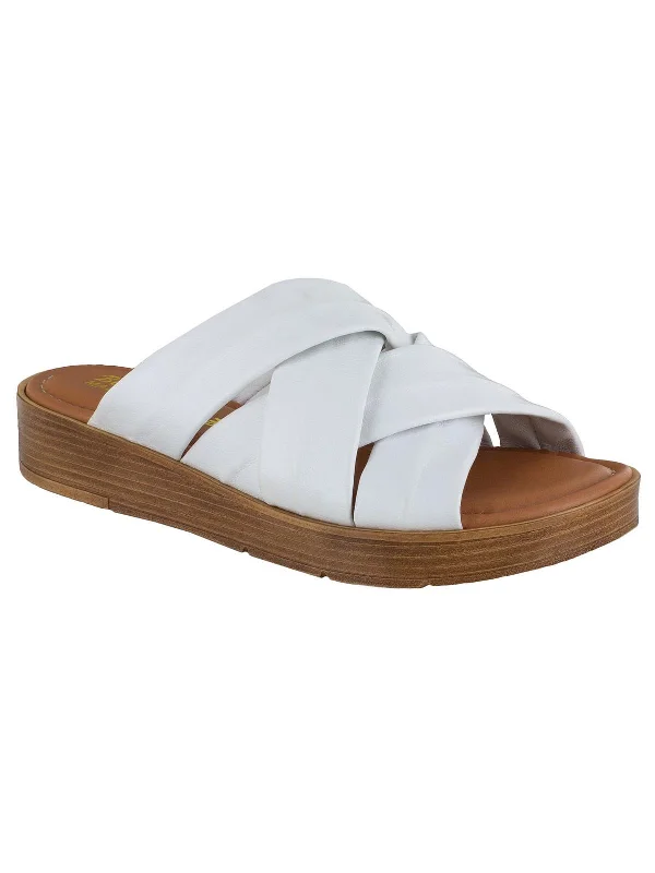 New In This Season Tor Italy Womens Leather Open Toe Slides