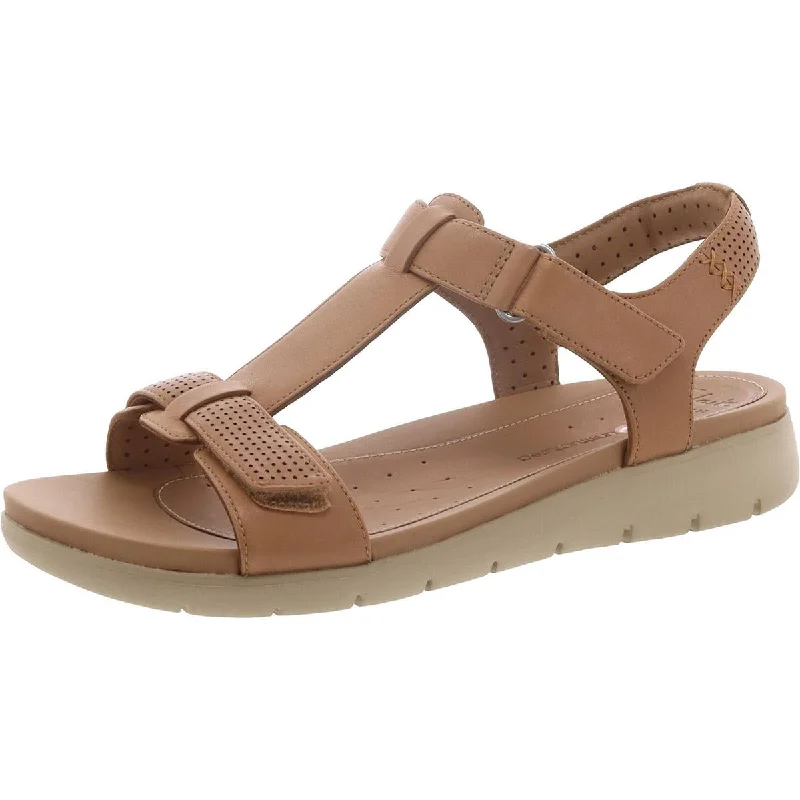 Vintage-Inspired Shoes Deal Unstructured by Clarks Womens Un Haywood Leather Perforated Sport Sandals