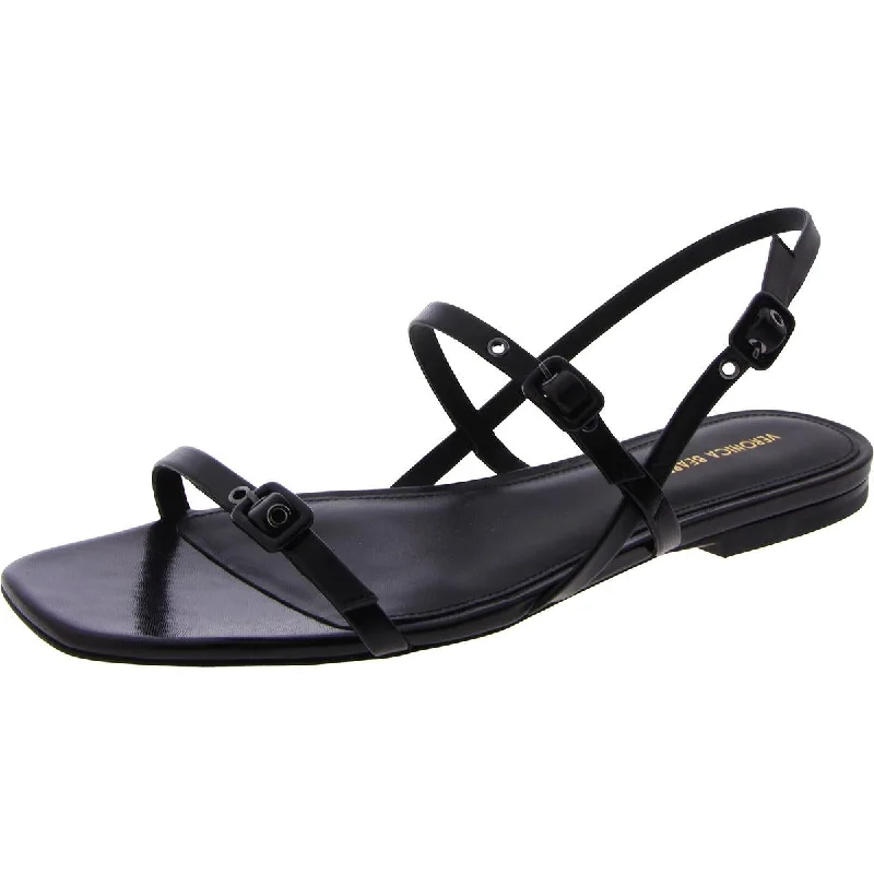 Comfortable Urban Shoes Veronica Beard Womens Malinda Faux Leather Ankle Strap Slingback Sandals