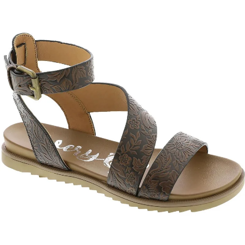 Limited Time Deal Very G Womens Belinda Floral Print  Ankle Strap