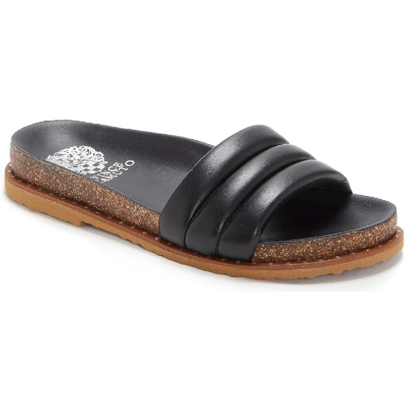 Comfortable Flats Sale Vince Camuto Womens Kandler Leather Slip On Slides