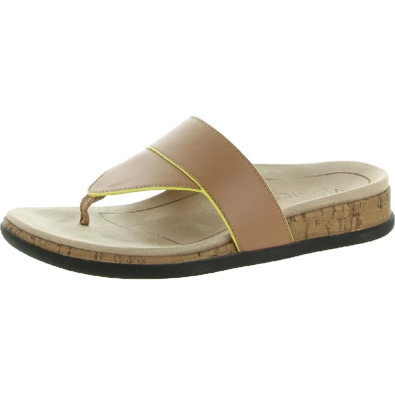 Comfortable Casual Shoes Vionic Womens Jillian Leather Thong Flip-Flops