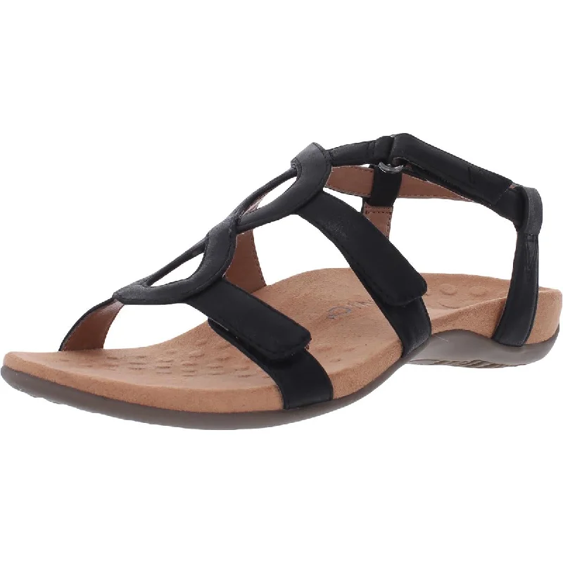 Chic Style Vionic Womens Jodie Faux Leather Ankle Strap Footbed Sandals