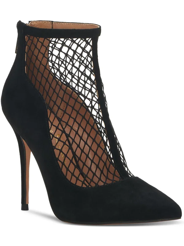 Comfortable Chic Wicasa Womens Fishnet Back Zip Pumps