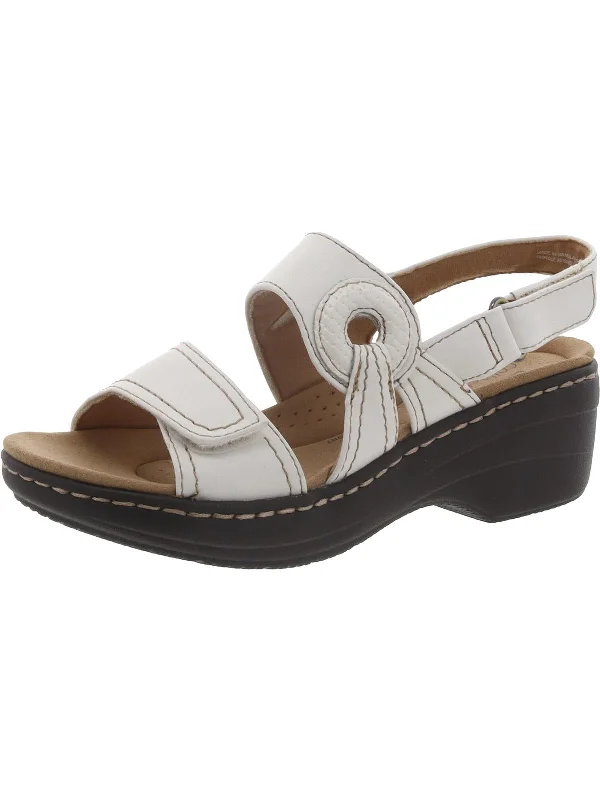 Urban Elegance Deals Womens Faux Leather Self Closing Wedge Sandals