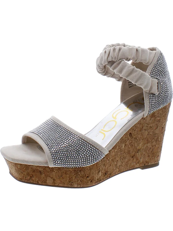 Discount Extravaganza Womens Faux Suede Wedge Sandals