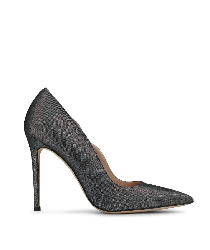 Slip-Resistant Footwear Promotion Women's Grace Holographic Stiletto Heel Pumps In Black Grey